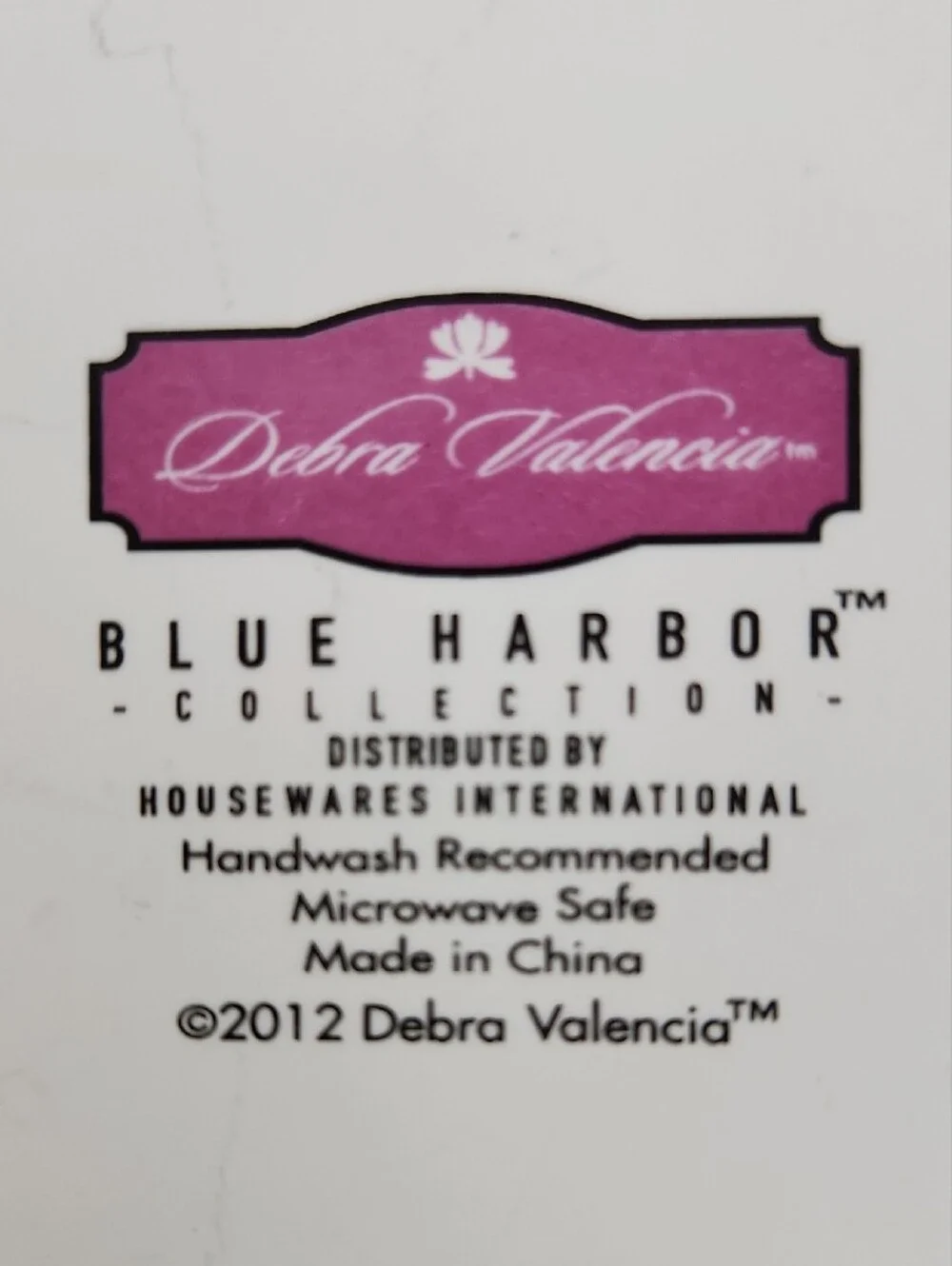 Debra Valencia Blue Harbor Ceramic Pet Bowl Purple Floral Lrg 6